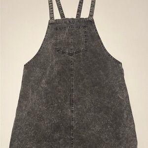 EUC NEW LOOK 915 Women's Acid Stonewashed Denim Pinafore Dress Size 8 (F1)